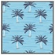 image 4 of Palm trees on blue (Picutre Frame) Brown | Oak | M