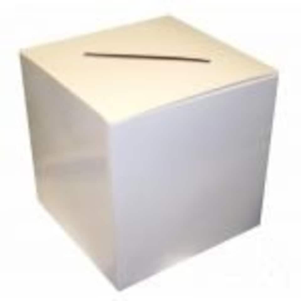 image 1 of White Wedding Card Boxes 30cms x 30cms x 30cms
