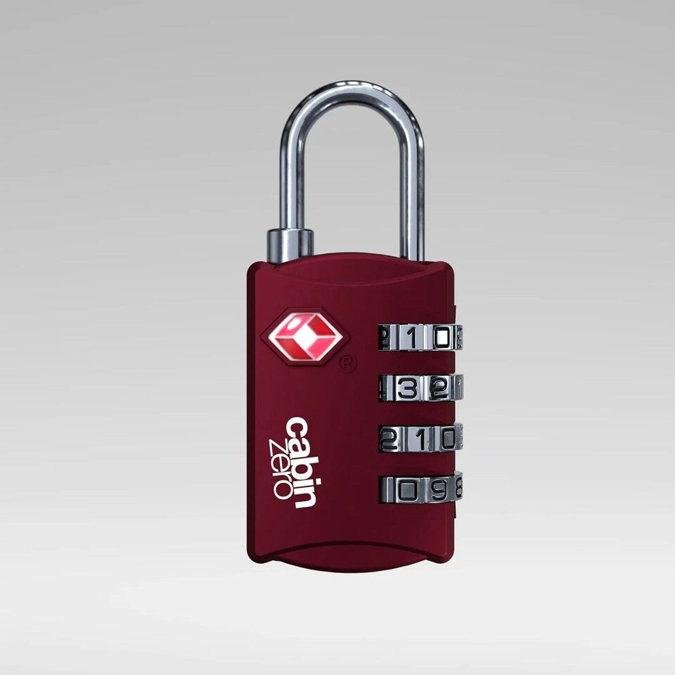 image 1 of Travel TSA Lock - Sangria Red