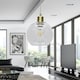 image 3 of First Choice Lighting Barnum Clear Glass Globe with Satin Brass Pendant Fitting Bronze | Clear