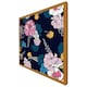 image 4 of Pink flowers on navy (Picture Frame) Grey | S