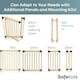 image 3 of Safetots Wooden Multi Panel Room Divider, up to 216cm, Natural Wood, 76cm Tall, Multi Panel Flexible Room Barrier, Room Divider with Door for Baby Cream | Natural
