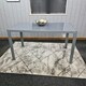 image 5 of Dining Table Grey Glass Kitchen Place for 4 Seats, Dining Table Only (Grey H 75 x L 120 x W 70 cm) Grey