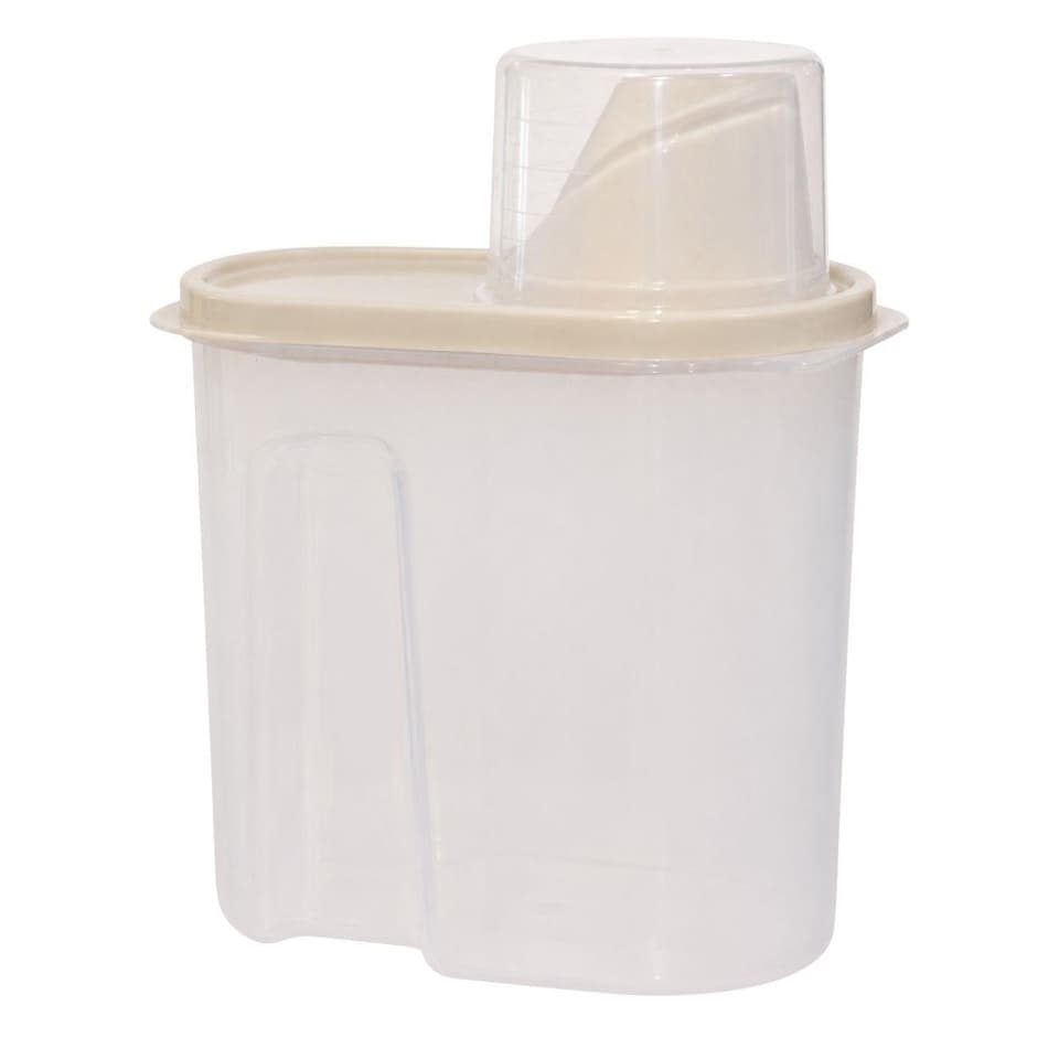 image 1 of Pack of 2 1.7L Laundry Detergent Containers With Measuring Cups