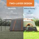 image 3 of Outsunny 4-6 Man Camping Tent with 2 Bedroom, 3000mm Waterproof, Grey 