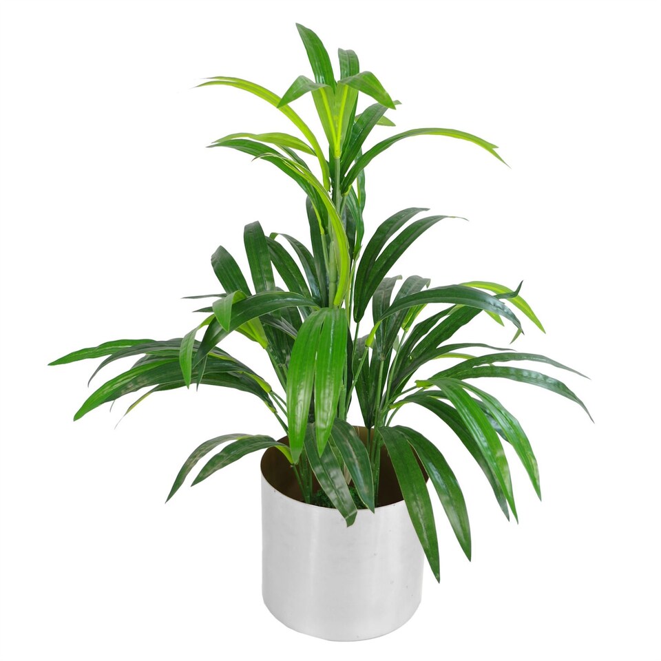 image 1 of 65cm Leaf Design UK Realistic Large Artificial Foliage Plant with Pot | Green | 2ft