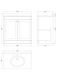 image 2 of Balterley Swynnerton Traditional 2 Door Floor Standing Vanity Unit with Marble Basin, Dark Grey, 800mm