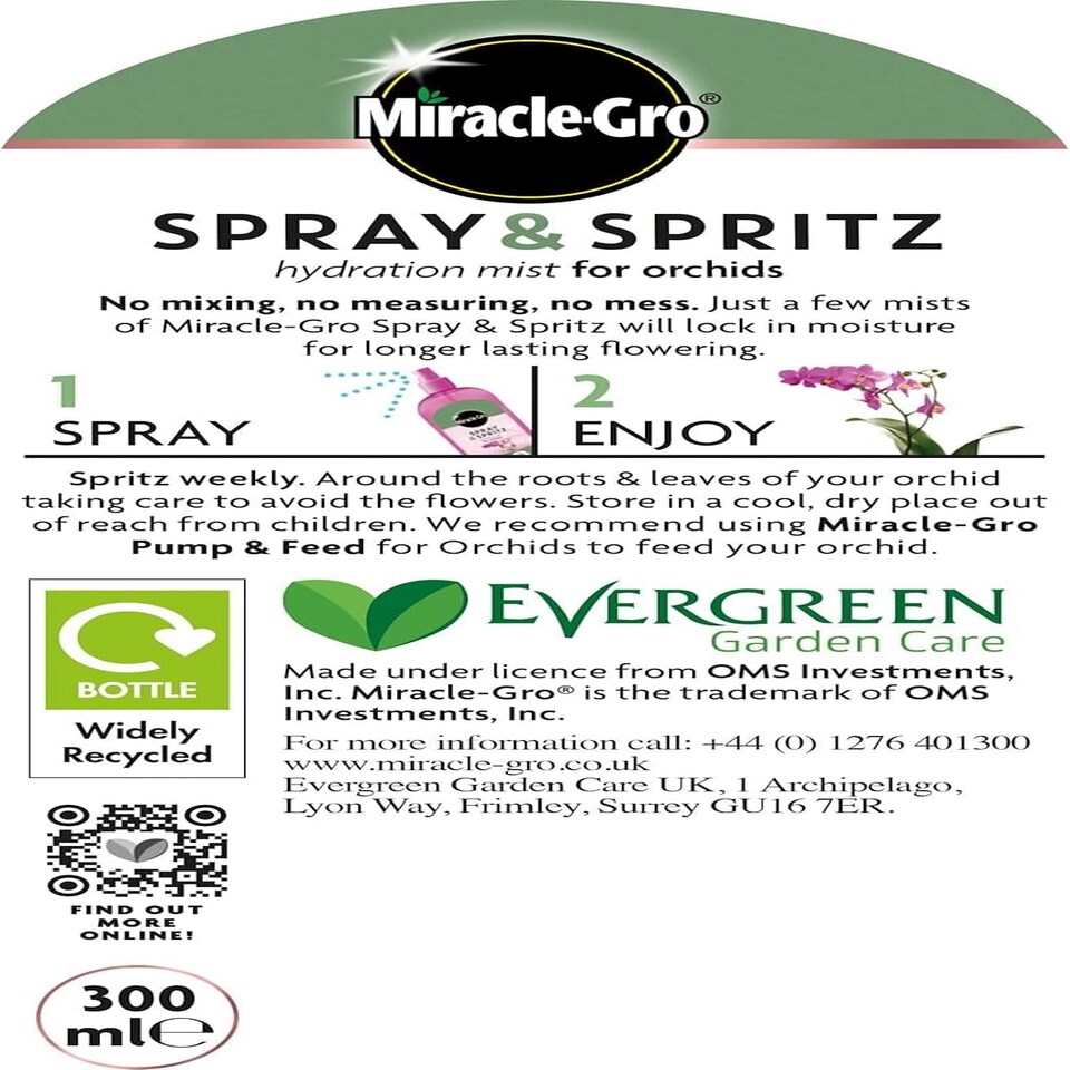 image 1 of Miracle-Gro Orchid Hydration Mist 300ml
