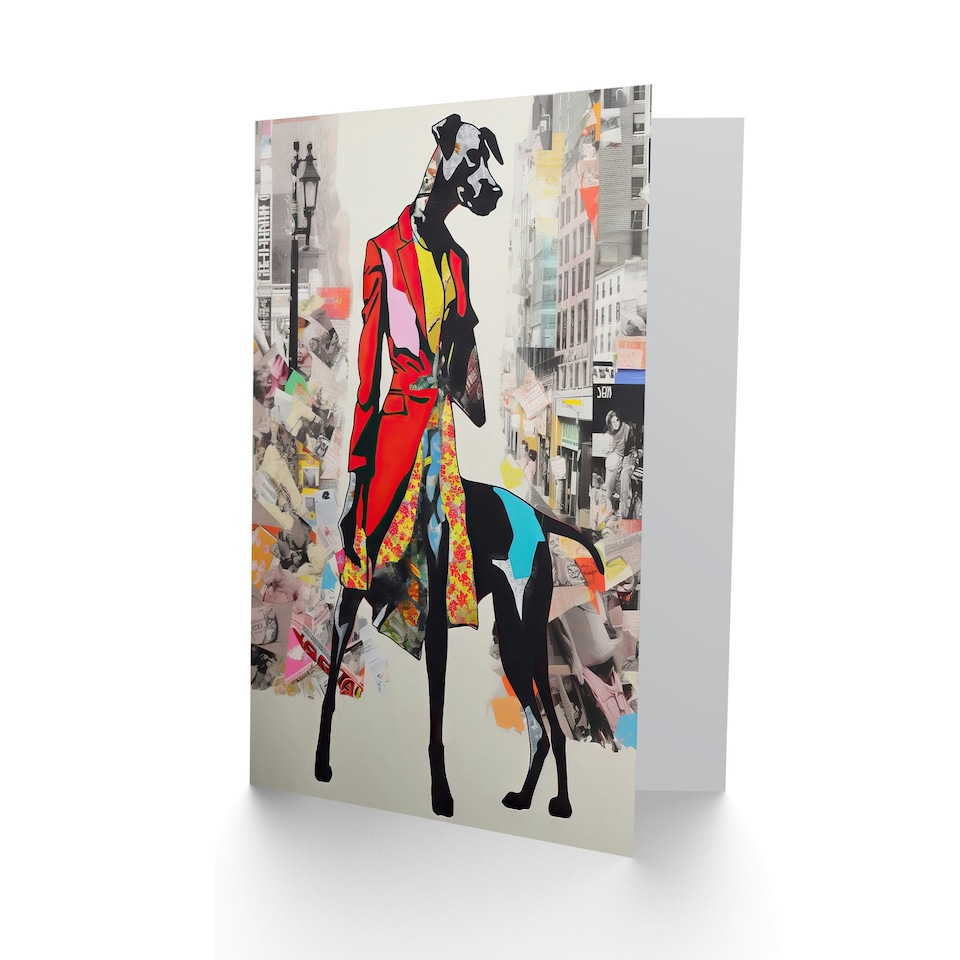 image 1 of Collage Dashing Doberman Dog Wife Birthday Card