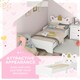 image 3 of ZONEKIZ Unicorn-Designed Toddler Bed, Kids Bedroom Furniture - White