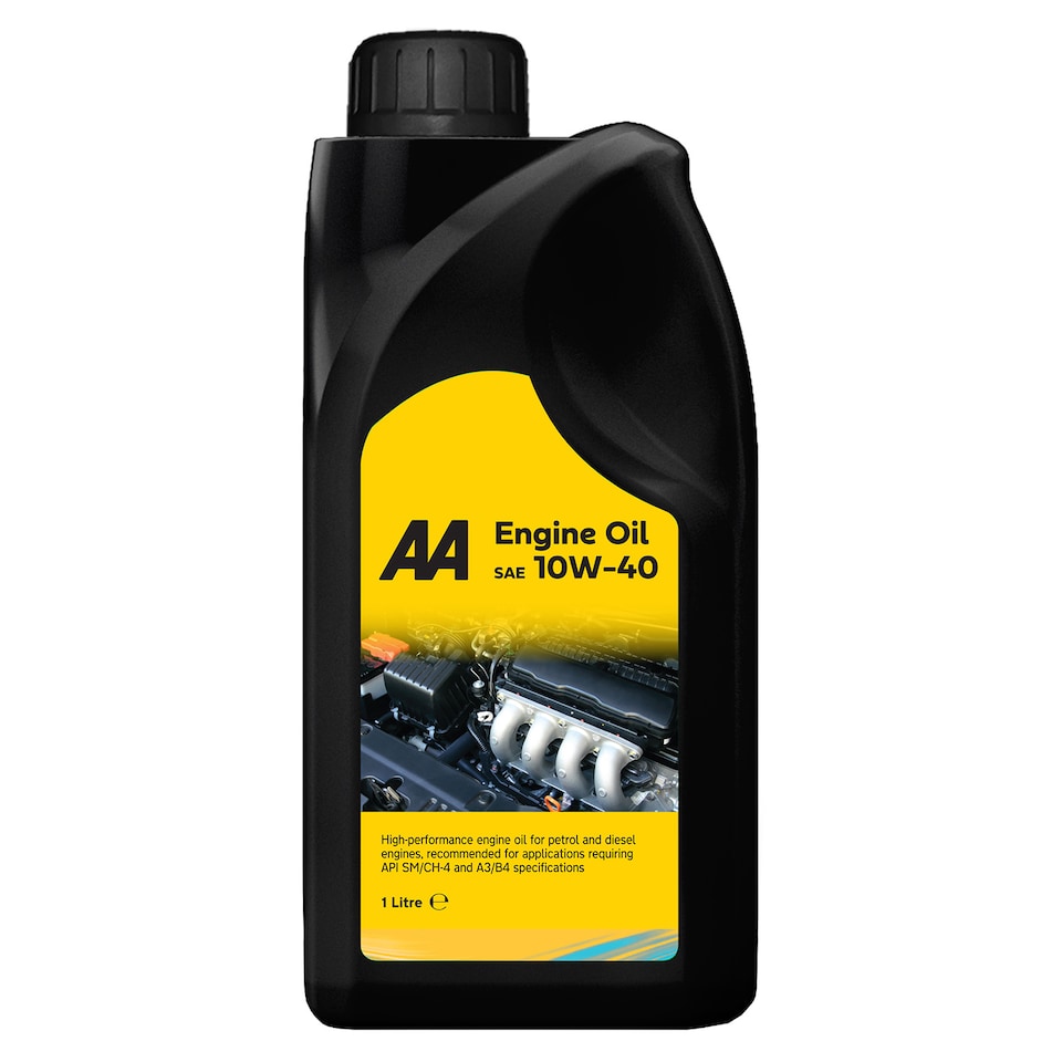 AA Engine Oil SAE 10W-40 1L - Semi-Synthetic, Petrol & Diesel - High-Performance - API SM/CH-4, ACEA A3/B4