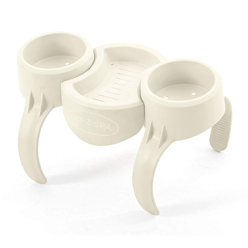 image 1 of BESTWAY LAY-Z SPA HOT TUB ACCESSORIES 2X CUP DRINKS HOLDER & SNACK TRAY