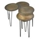 image 2 of Versatile Design Set Of 4 Coffee Tables, Stunning Modern Coffee Tables, Antique Brass Finish Coffee Tables Gold