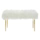 image 1 of Clarence Natural Fur Effect Bench White