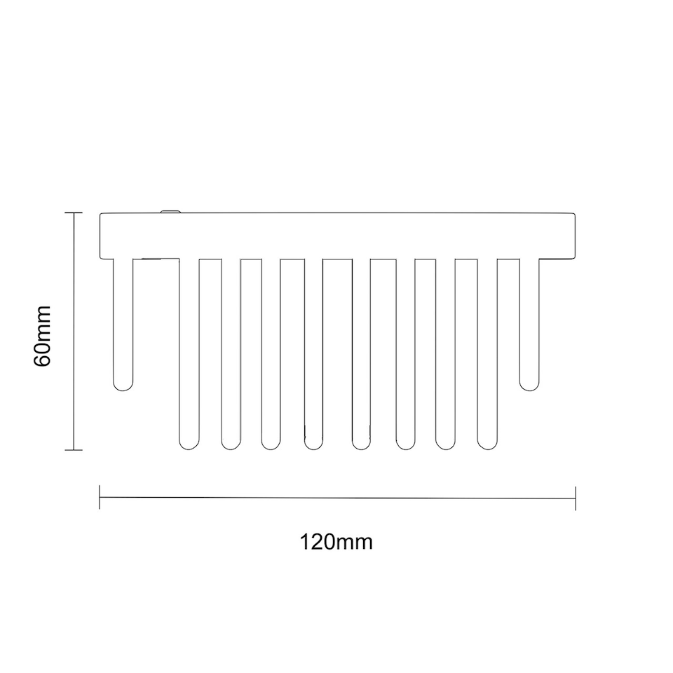 image 1 of Showerdrape Clasico Wall Mounted Stainless Steel Chrome Oval Basket | Silver | 1