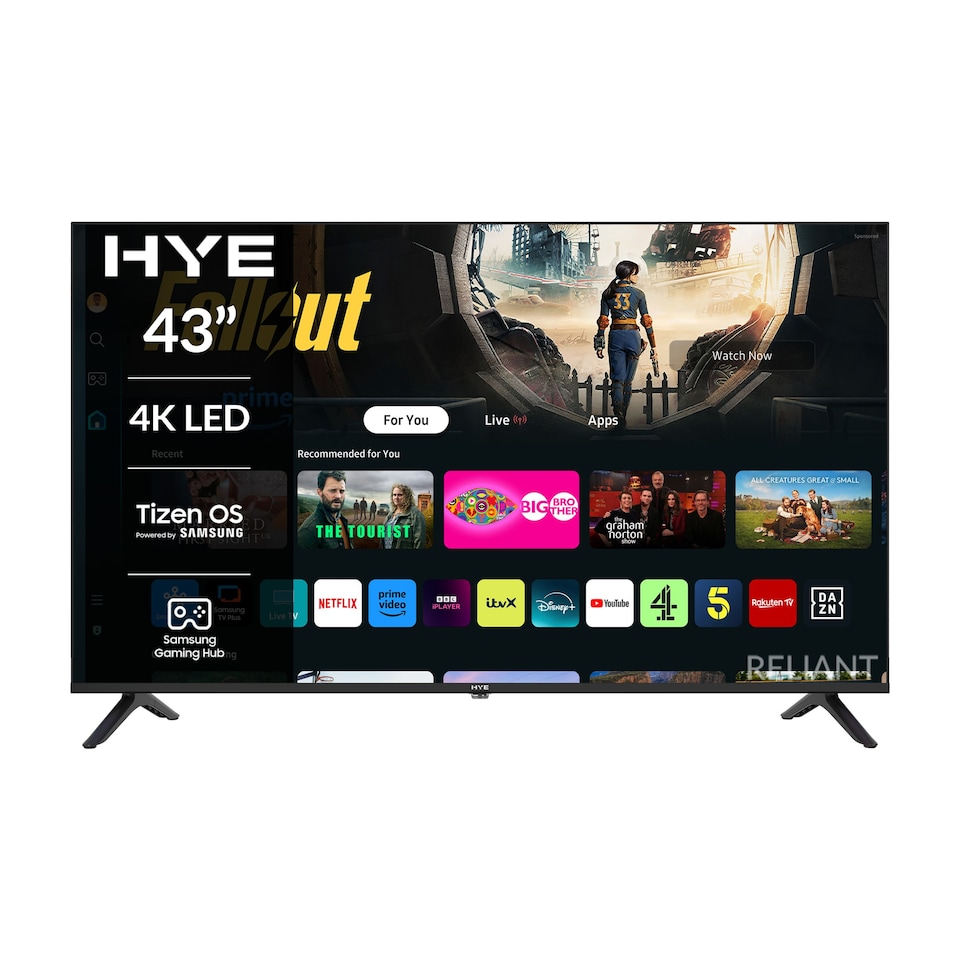 image 1 of HYE 43" 4K LED Tizen OS WiFi Frameless Smart TV - 43UHDS2008