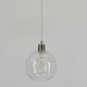 image 5 of First Choice Lighting Barnum Clear Dimple Glass Globe with Satin Nickel Pendant Fitting Silver | Clear