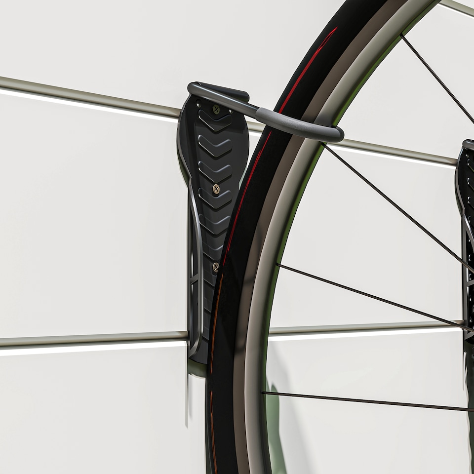 image 1 of SPORTNOW 4 Pack Bike Rack, Wall Mounted Bike Hooks for Garage