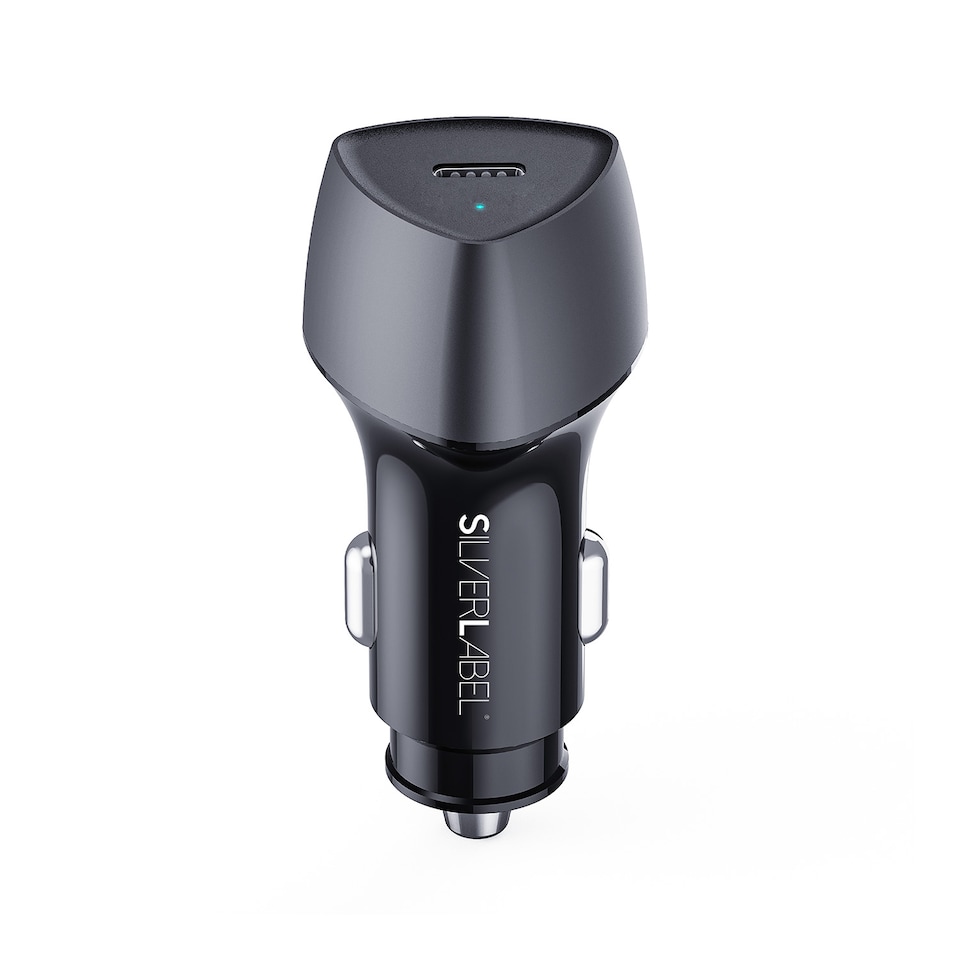 image 1 of SilverLabel 20W PD Car Charger Black