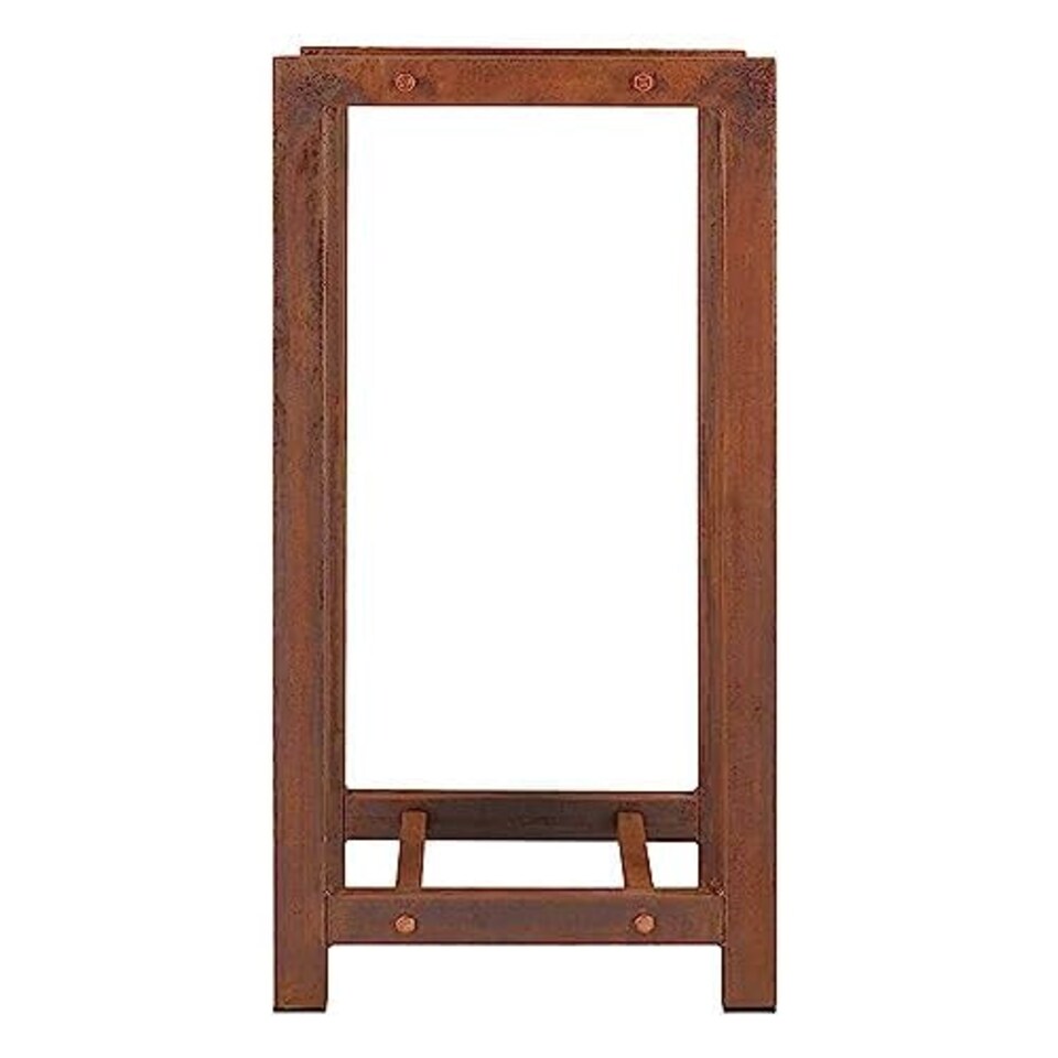 image 1 of Rust Finish Medium Wood Storage Brown