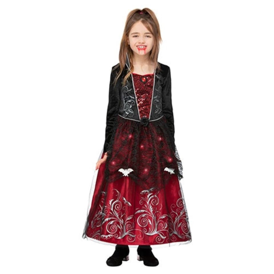 image 1 of Vampiress Deluxe Girls Fancy Dress Costume Kids Large - Age 10-12