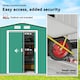 image 4 of Outsunny 9 x 6ft Metal Garden Shed, Outdoor Storage Tool House with Ventilation Slots, Foundation Kit and Lockable Double Doors, Green