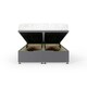 image 2 of Silver Plush Velvet Ottoman Base Double | Multi