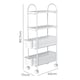 image 2 of Levede 4 Tier Kitchen Trolley Cart Narrow on Wheels Pull out Bakset Storage Bins