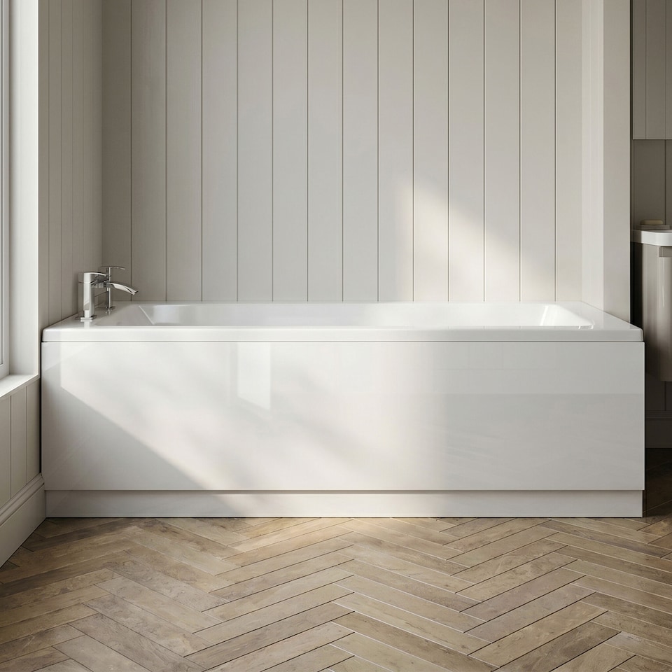 image 1 of Balterley MDF Front Bath Panel & Plinth | White | Gloss White | 1
