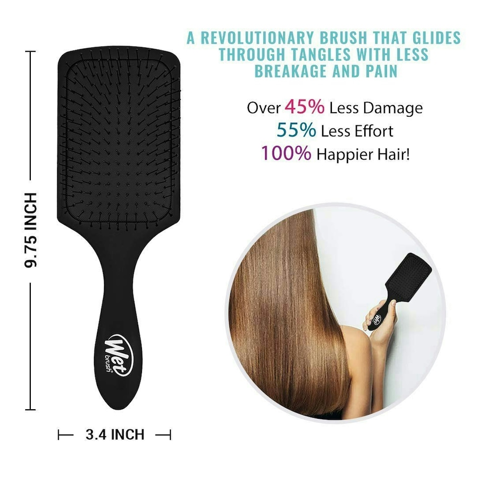 image 1 of WetBrush Paddle Detangler, Wide Surface, Purple, All Hair