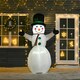 image 2 of HOMCOM 6.5ft Inflatable Snowman Xmas Airblown Holiday Decoration Outdoor