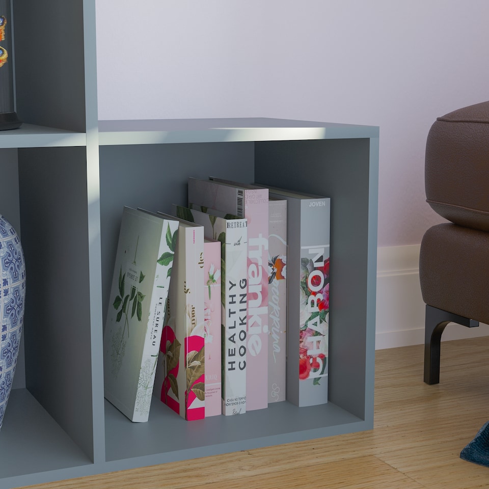 image 1 of Vida Designs Durham 10 Cube Storage Boockase Display Unit, Grey