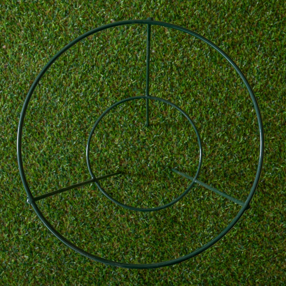 image 1 of Pack of 3 Tom Chambers Urban Green Conical Garden Plant Support Ring 30cm -  Medium