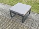 image 5 of Fimous Aluminium 4 Pieces Outdoor Garden Furniture Lounge Sofa Set with Oblong Coffee Table Big Footstool Dark Grey