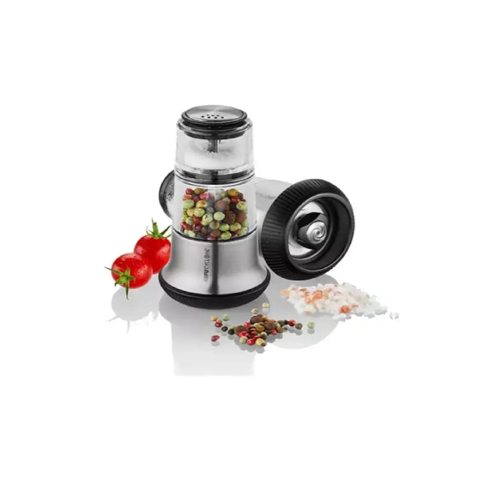 image 1 of GEFU X-Plosion 2-in-1 Salt and Pepper Grinder Stainless Steel