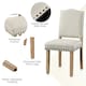image 4 of Yaheetech Set of 2 Upholstered Kitchen Chairs Dining Room Chairs Cream