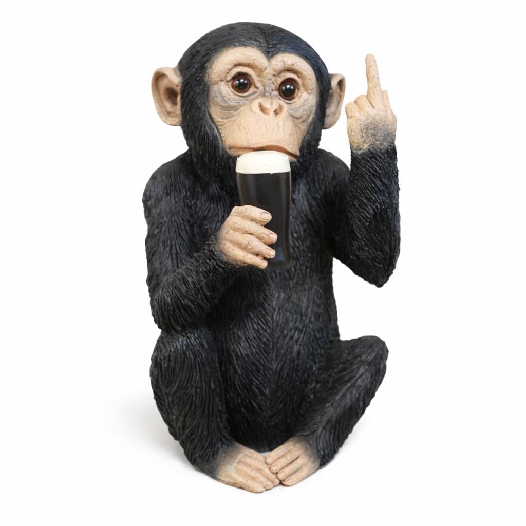 Gifts Direct 2 U McGuinness Monkey with Beer Novelty Figurine in Black