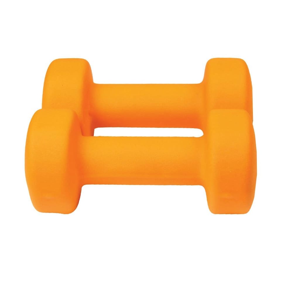 image 1 of Fitness Mad Dumbell Set (Pack Of 2) - Orange - 3kg