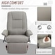 image 6 of HOMCOM Ergonomic Office Recliner Sofa Chair PU Leather Armchair Lounger Grey