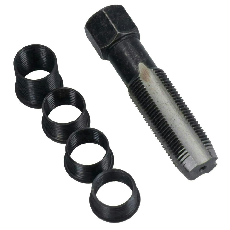 image 1 of 14mm Rethreader Re-Thread Rethread Tap Tool Spark Plug Insert Kit