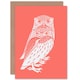 image 1 of Living Coral Owls Julie De Graag Art Blank Just to Say Card