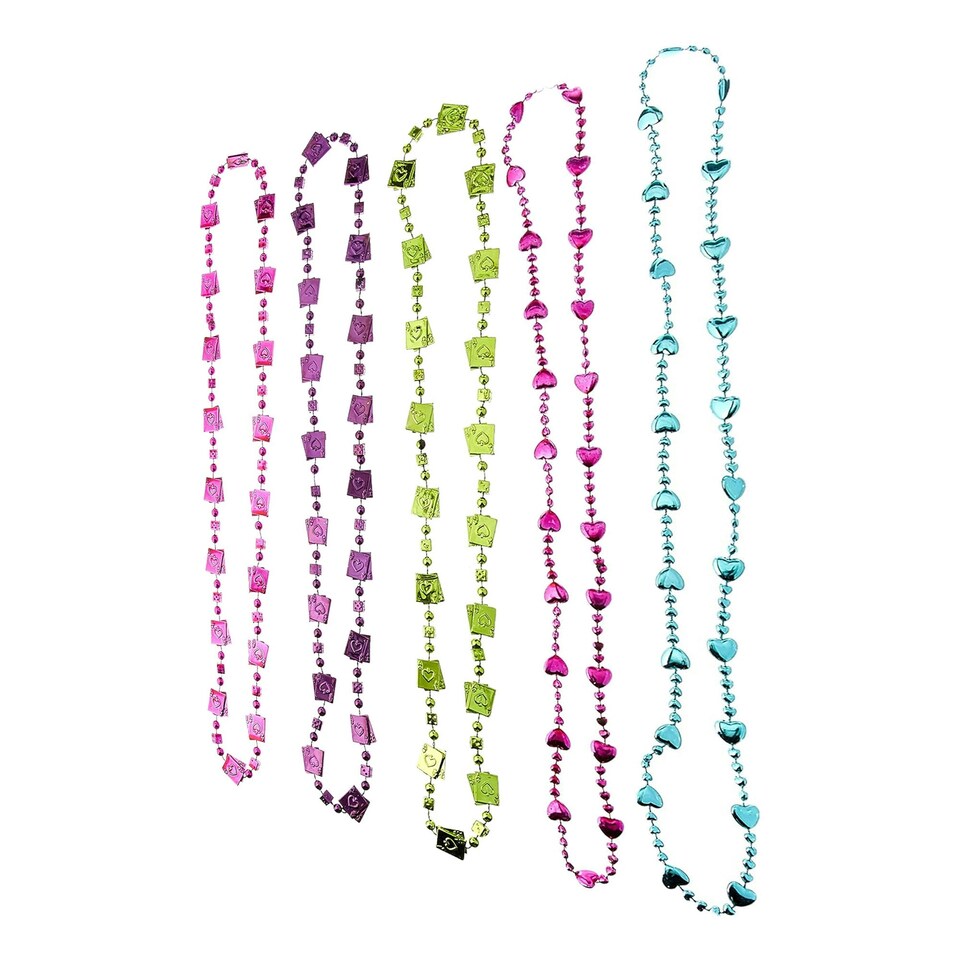 image 1 of Amscan Beaded Tea Party Necklace (Pack of 10) - Multicoloured - One Size