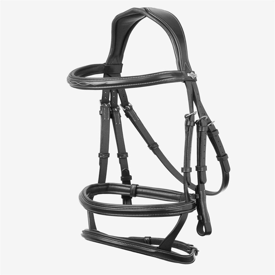 image 1 of LeMieux Kudos Double Noseband Bridle Black | Full