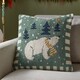 image 1 of Furn Polar Bear Tufted Cushion | Blue | Frosty Blue