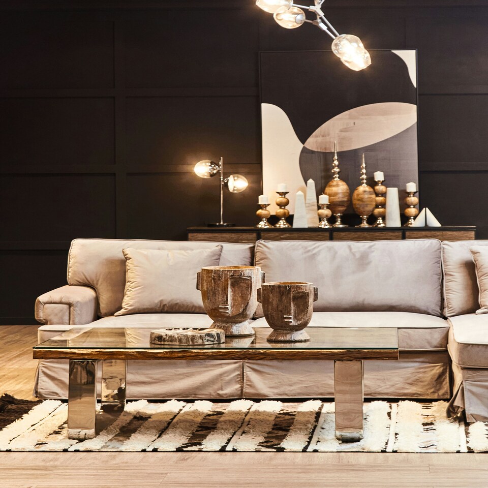image 1 of Interiors by Premier Natural U Shaped Base Coffee Table Brown