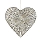 image 1 of Small Wicker Heart Wreath Grey Wash Finish | Brown | Natural
