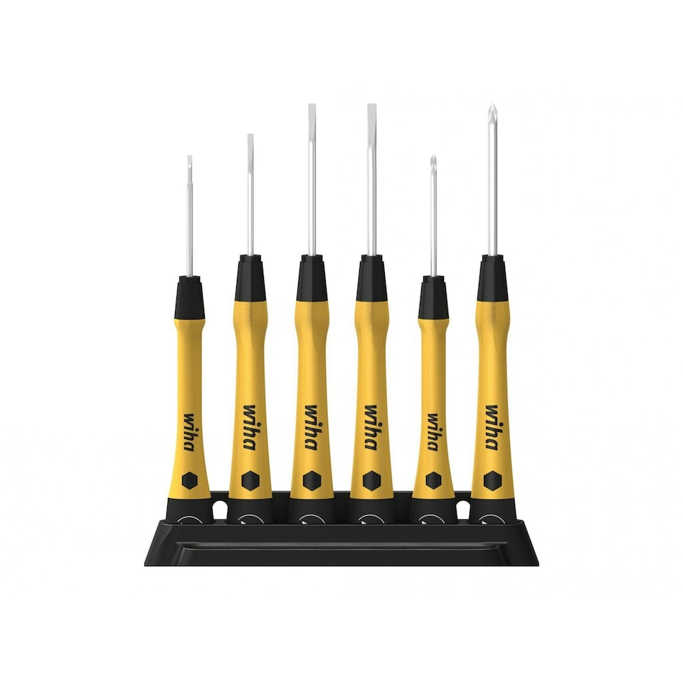 Wiha Picofinish Sl/ph Fine Esd Screwdriver Set, 7 Piece - Multi Colour - One Size
