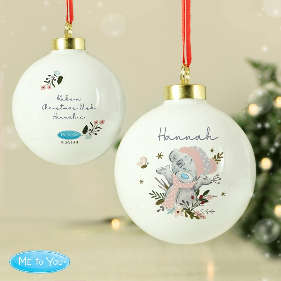 image 1 of Personalised Me to You Cosy Winter Bauble