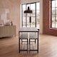 image 5 of Vida Designs Brooklyn 4 Seater Dining Set 3 Piece Table & Bench Set, Grey