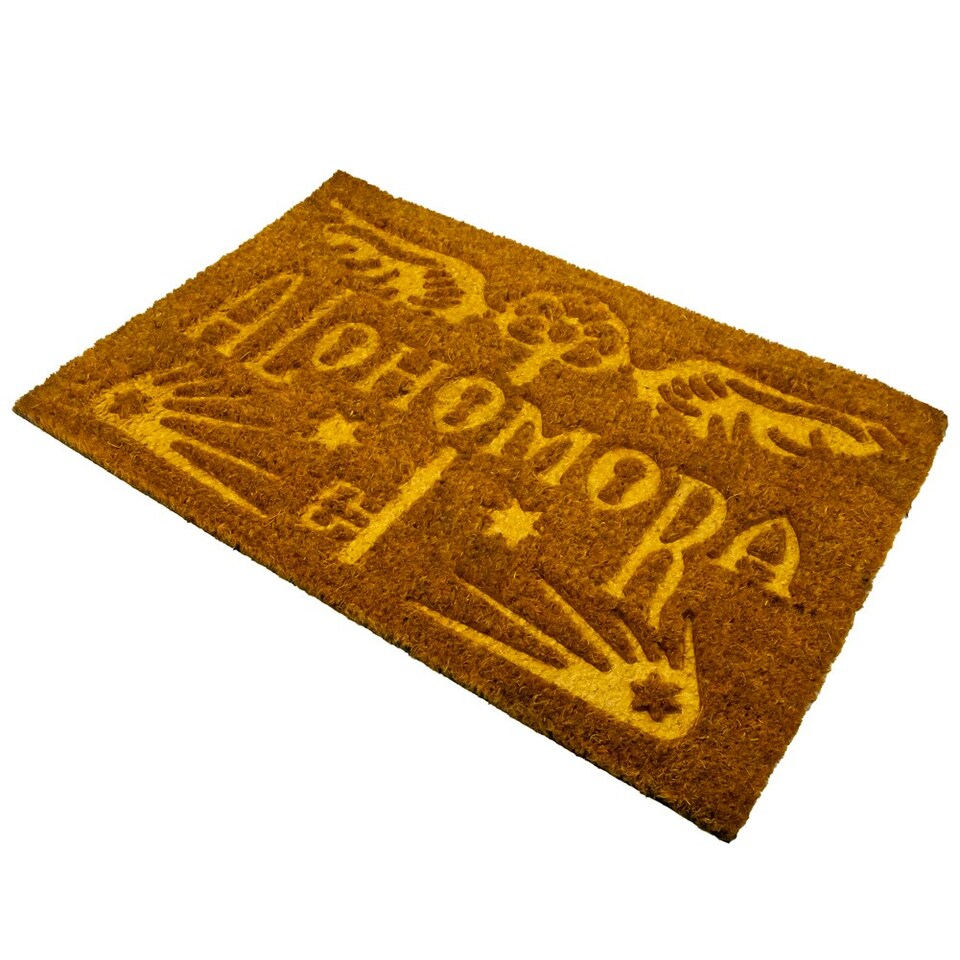 image 1 of Harry Potter Alohomora Embossed Door Mat - Brown/Yellow - One Size